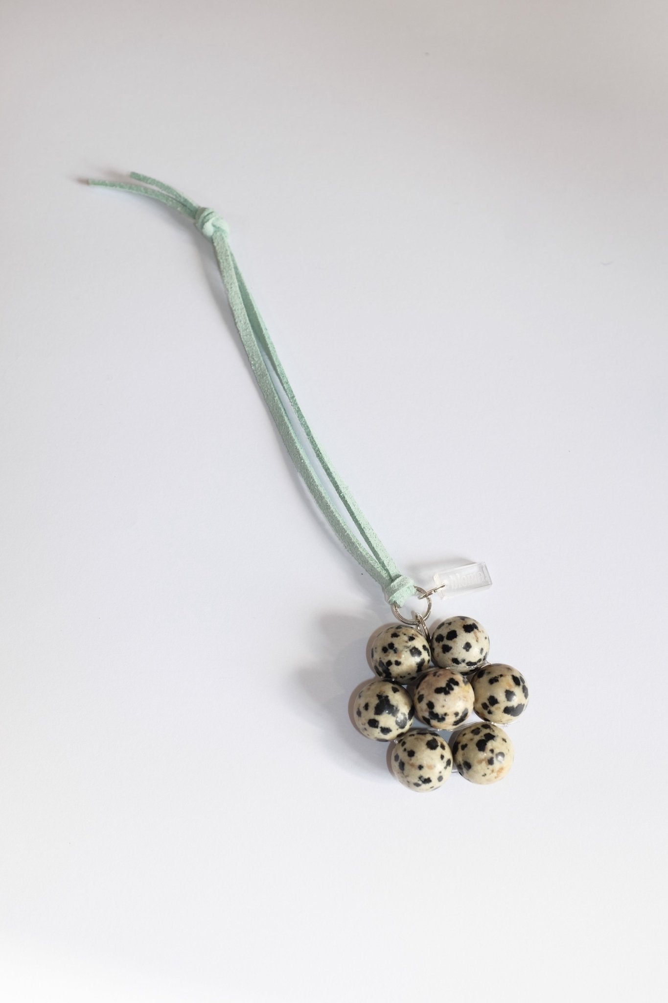 Sample Sale - 26 - Dalmatian Daisy - Mint suade Charm - blóma!blóma!Sample