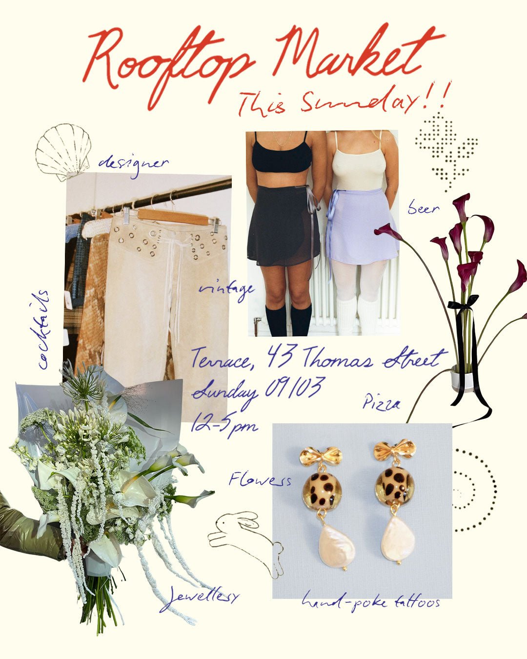 Rooftop Market at Terrace NQ - This Sunday! - blóma!