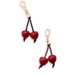 Cherry Charm Keyring - blóma!Navyblóma!SampleNavy