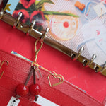 Cherry Charm Keyring - blóma!Navyblóma!SampleNavy