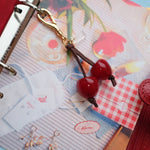 Cherry Charm Keyring - blóma!Navyblóma!SampleNavy