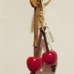 Cherry Charm Keyring - blóma!Navyblóma!SampleNavy