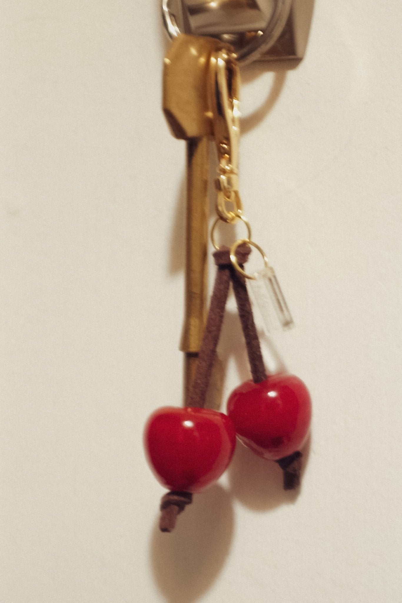 Cherry Charm Keyring - blóma!Navyblóma!SampleNavy