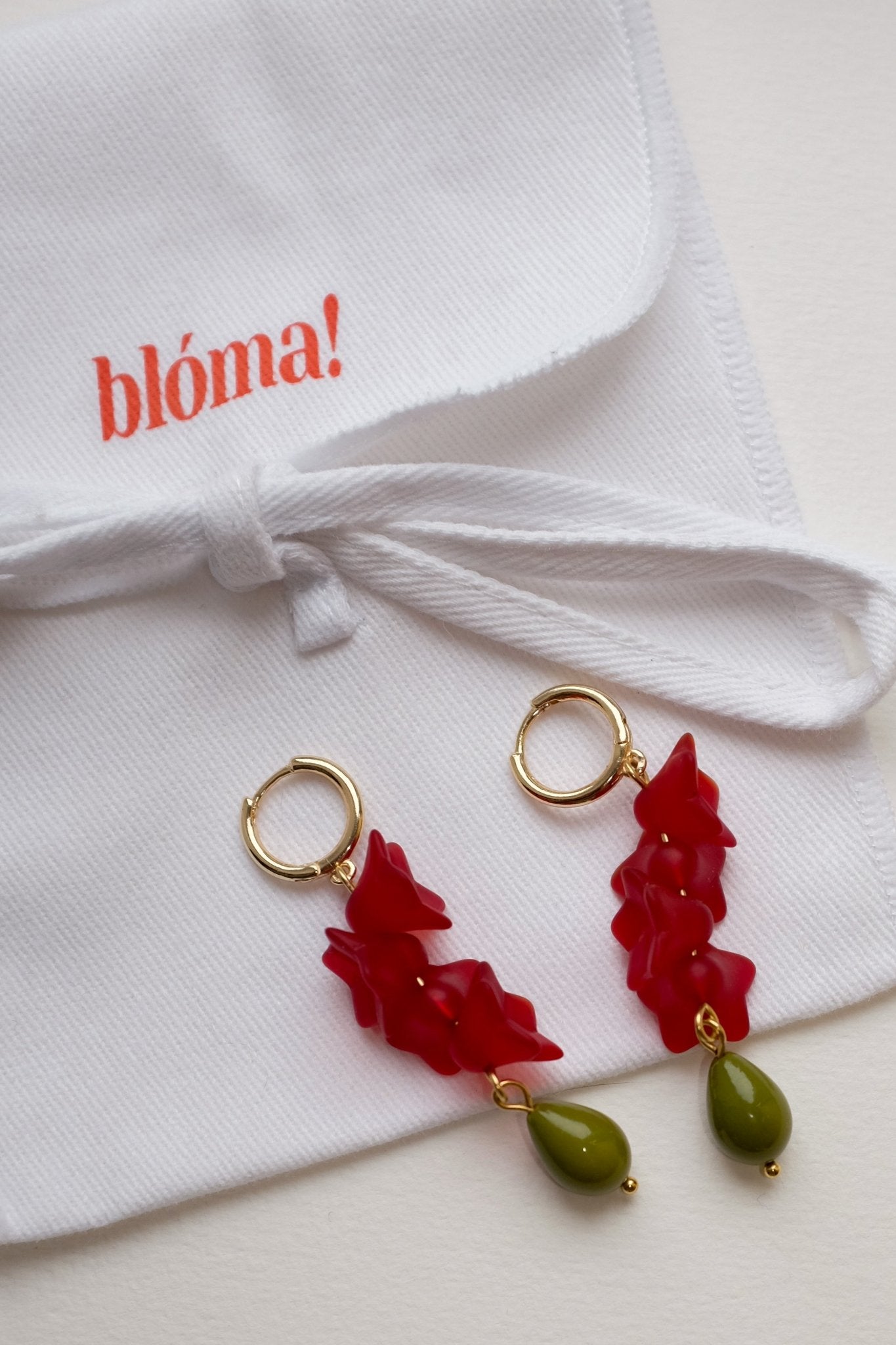 Cranberry flower cluster earrings - blóma!blóma!Earrings