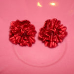 Deep Red Peony Studs - blóma!blóma!Earrings