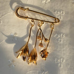 Flower stem broach - blóma!Goldblóma!BroachGold