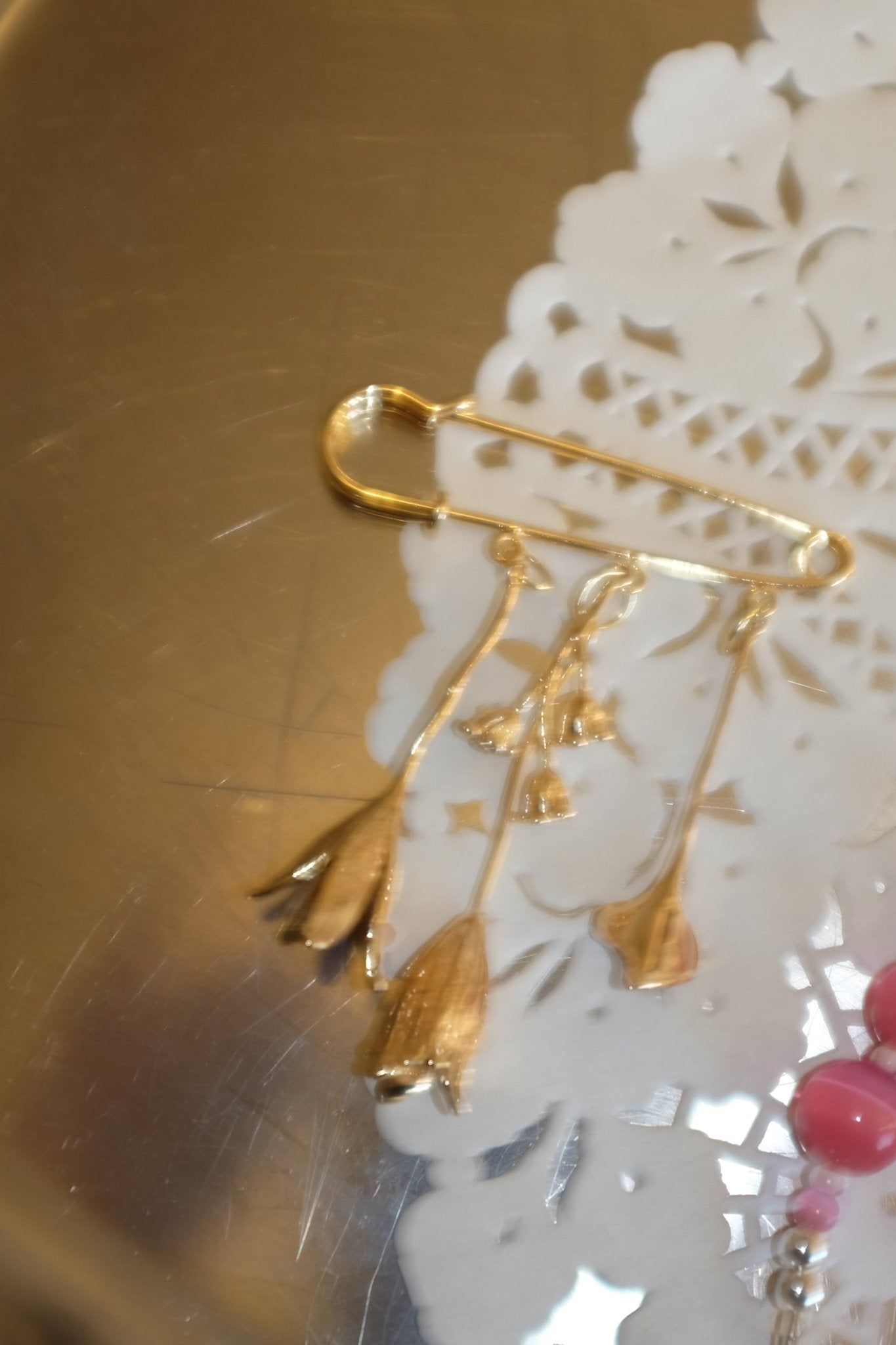 Flower stem broach - blóma!Goldblóma!BroachGold