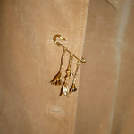 Flower stem broach - blóma!Goldblóma!BroachGold