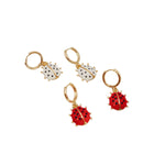 Ladybird Charm Mini Hoops - blóma!Redblóma!EarringsRed