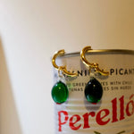 Olive Charm Hoop Earrings in Gold & Platinum - blóma!Goldblóma!NecklaceGold