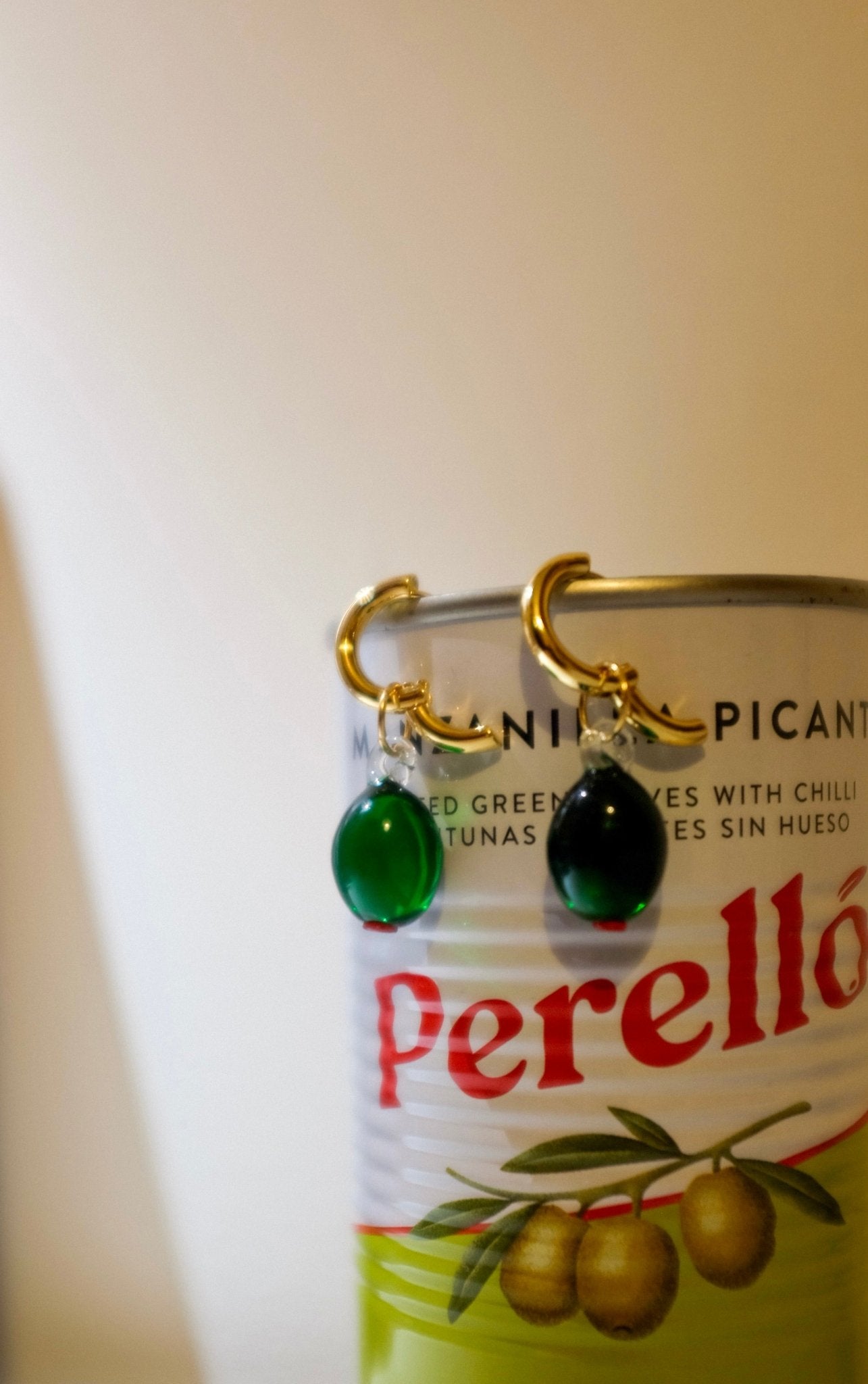 Olive Charm Hoop Earrings in Gold & Platinum - blóma!Goldblóma!NecklaceGold