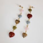 Sample Sale - 1 - Heart drop earrings - blóma!blóma!Sample