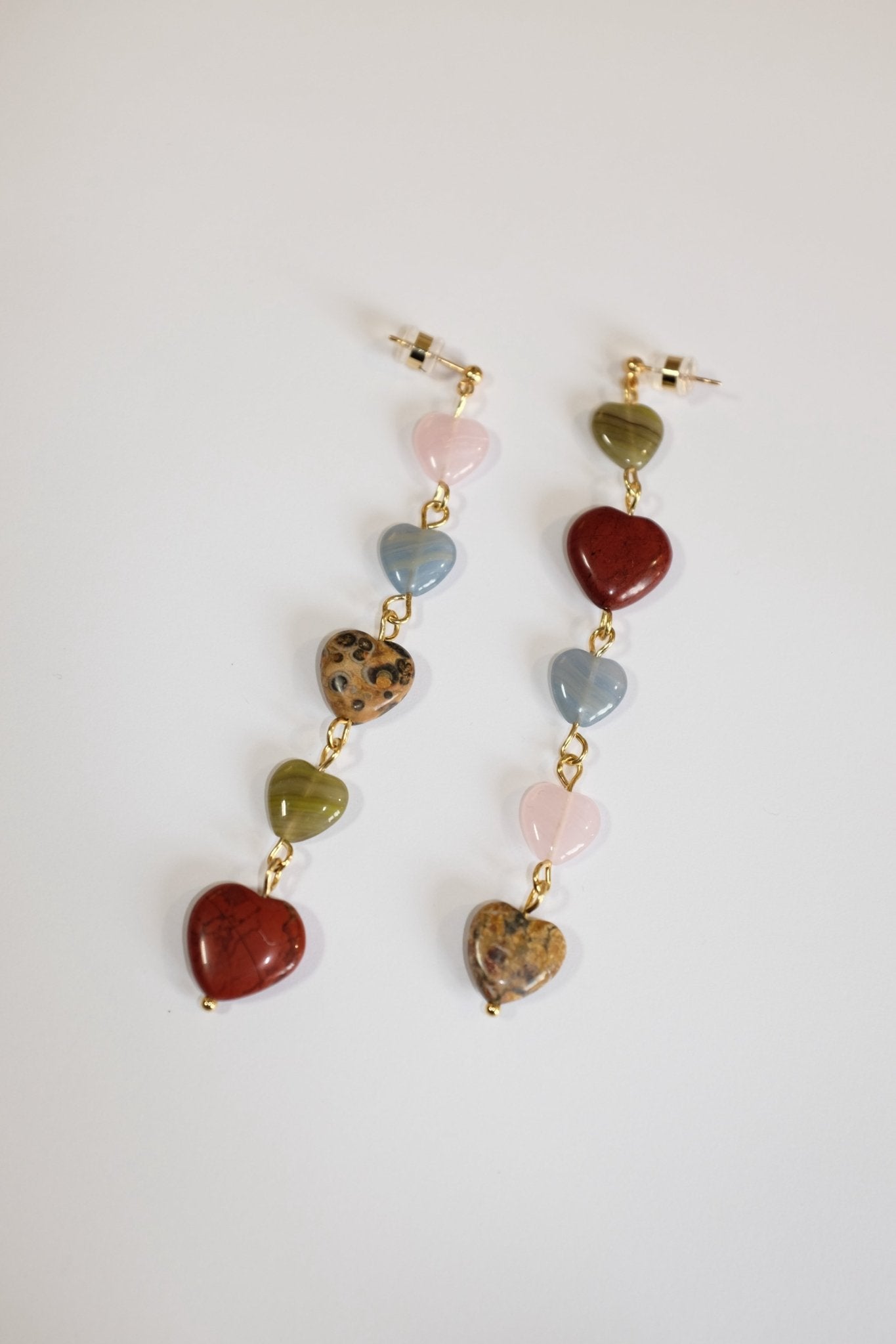 Sample Sale - 1 - Heart drop earrings - blóma!blóma!Sample