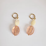 Sample Sale - 10 - pink ans shell bead earrings - blóma!blóma!Sample