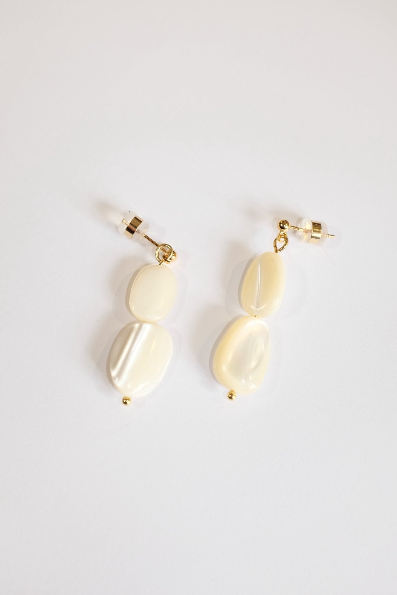 Sample Sale - 13 - shell bead studs - blóma!blóma!Sample
