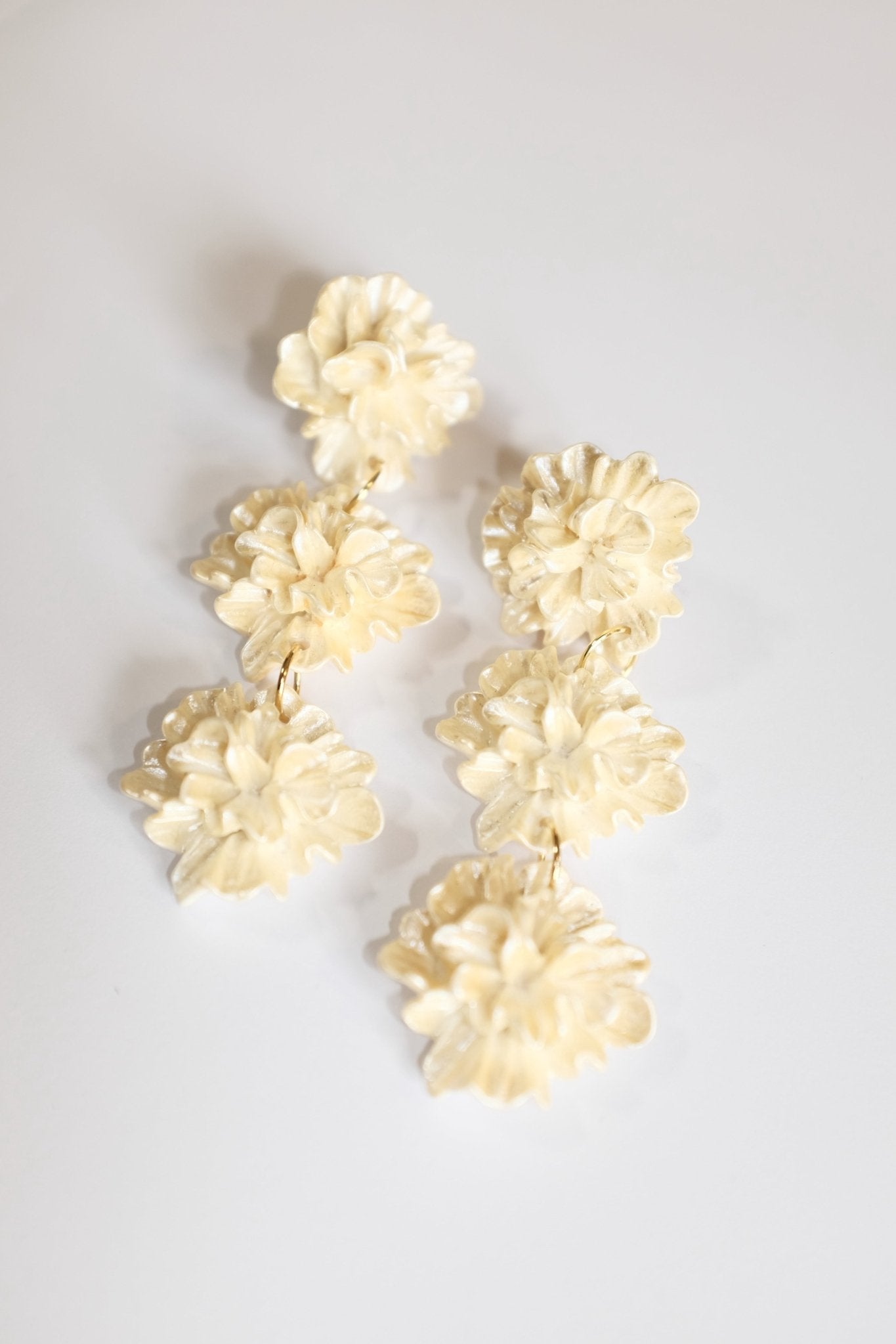 Sample Sale - 15 - x3 peony drop earrings - blóma!blóma!Sample