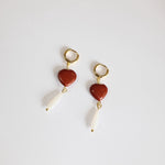 Sample Sale - 16 - red gem heart hoops - blóma!blóma!Sample