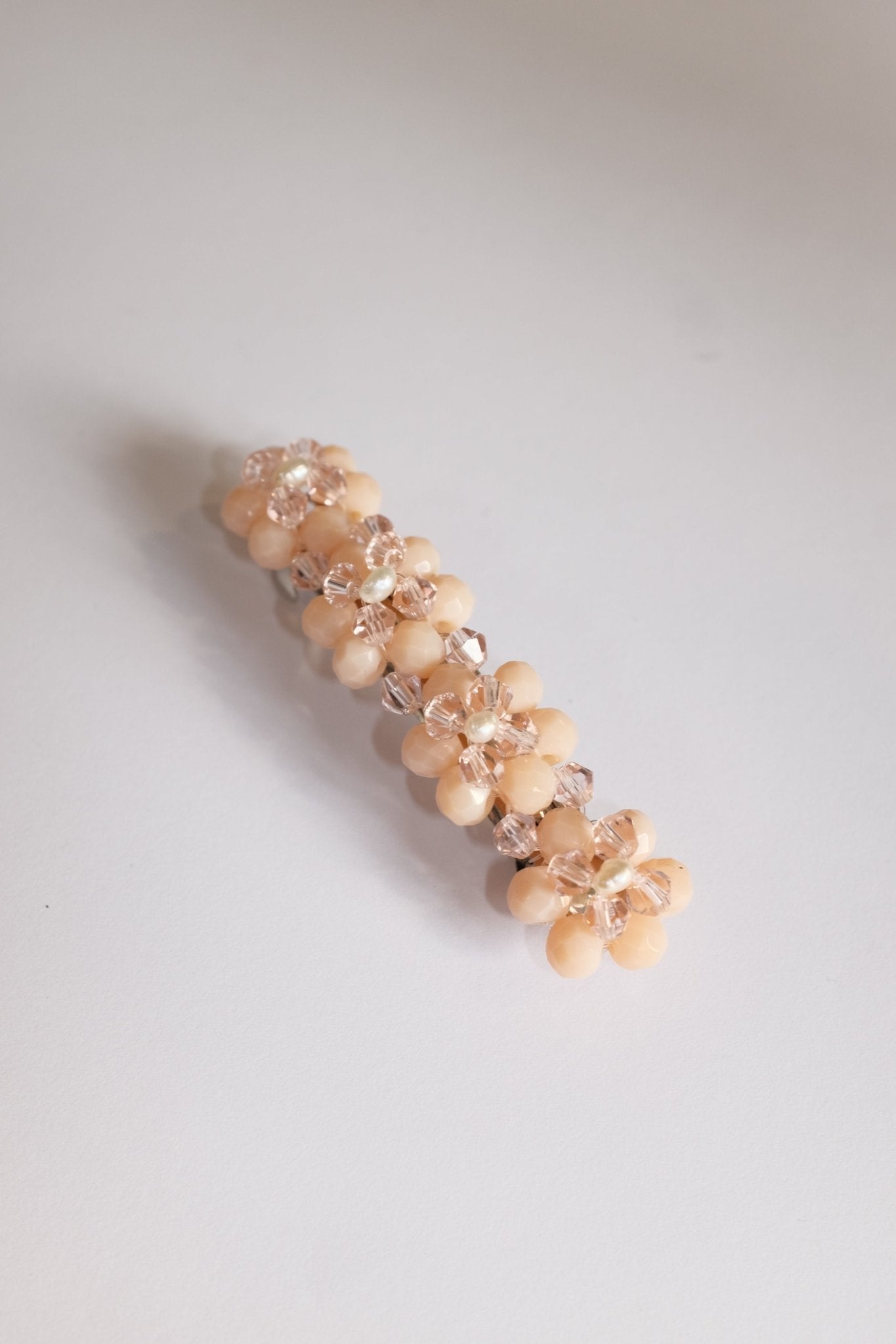 Sample Sale - 29 - Peach, and pearl barrette - blóma!blóma!Sample