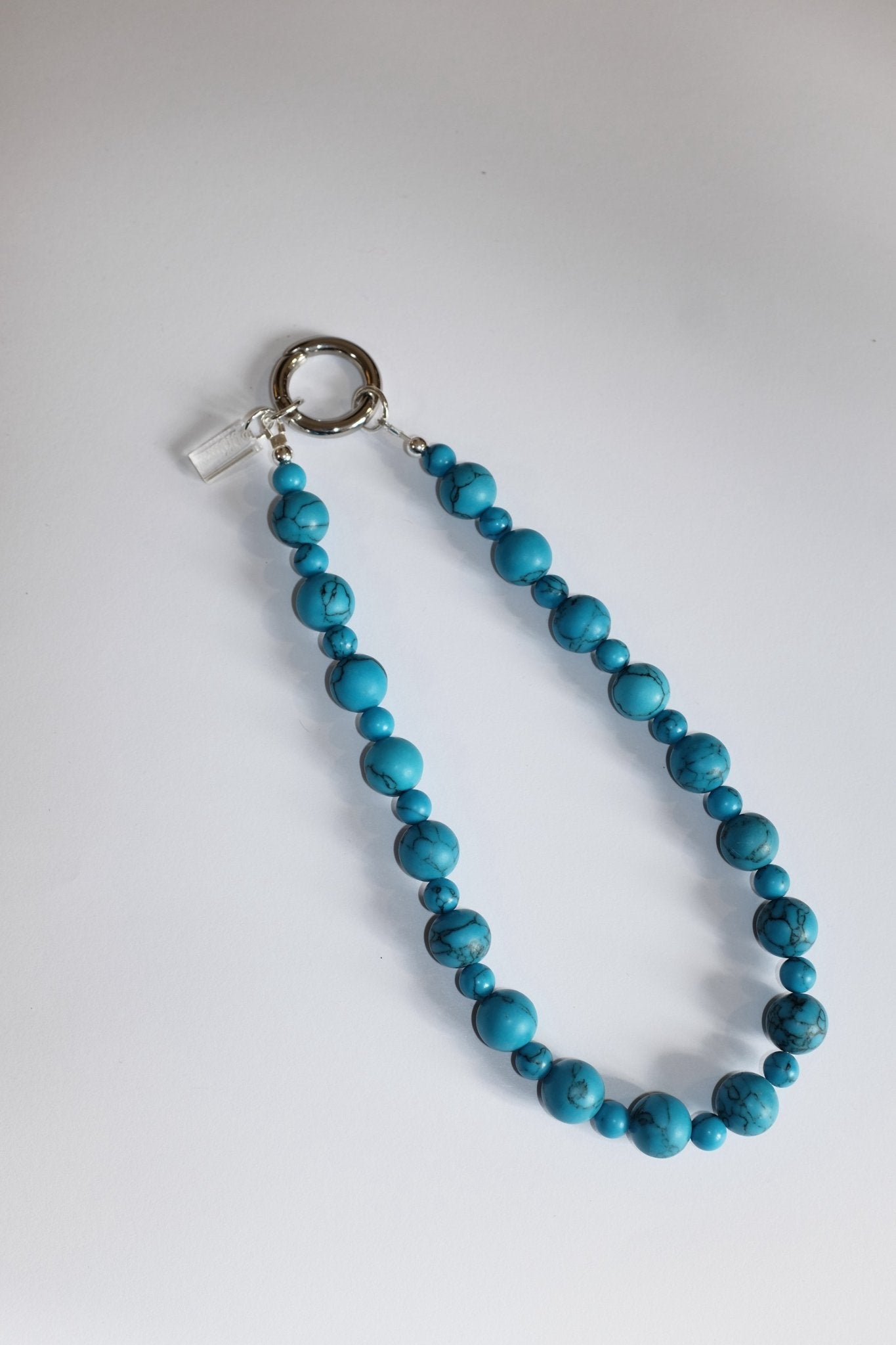 Sample Sale - 34 - Turquoise beaded loop charm - blóma!blóma!Sample