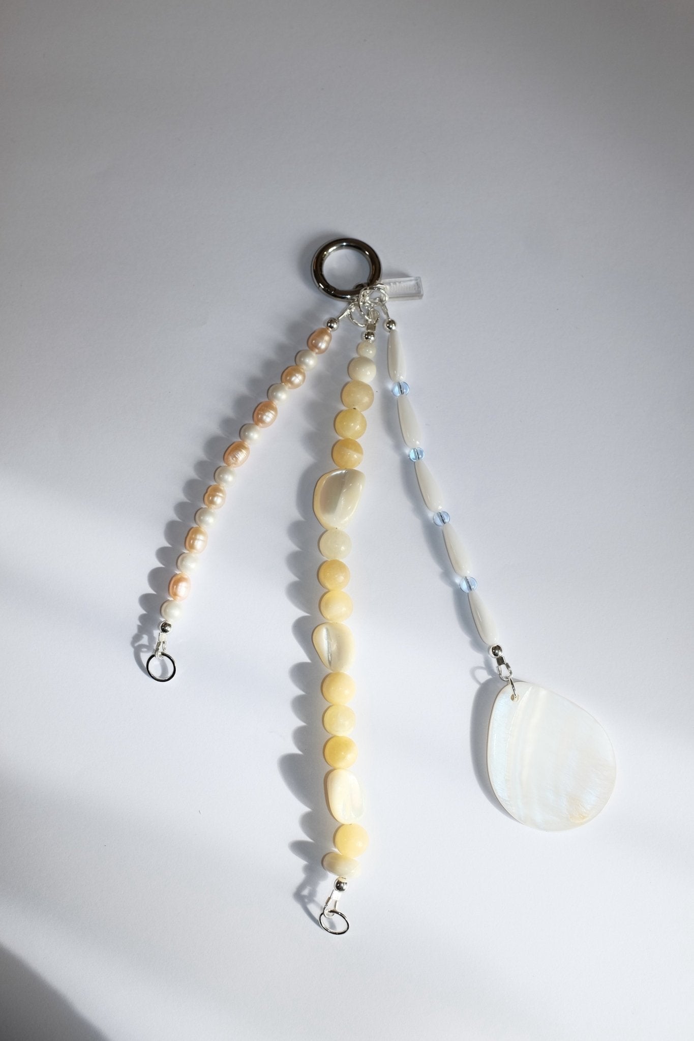 Sample Sale - 36 - Pastel beaded stand bag charm - blóma!blóma!Sample