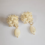 Sample Sale - 4 - peony shell charm earrings - blóma!blóma!Sample