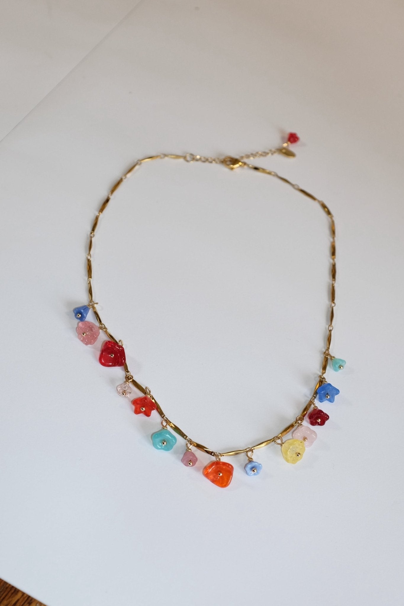 Sample Sale - 41 - wildflower bead charm necklace - blóma!blóma!Sample