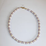 Sample Sale - 43 - Lilac and pearl 2 beaded necklace - blóma!blóma!Sample
