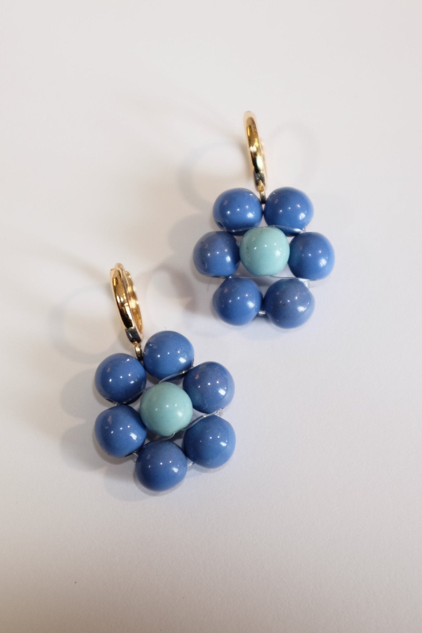Sample Sale - 5 - Blue Daisy Earrings - blóma!blóma!Sample