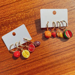 Enamel Fruit Charm Mini Hoop Earrings - blóma!Fruit collection (6)blóma!EarringsFruit collection (6)
