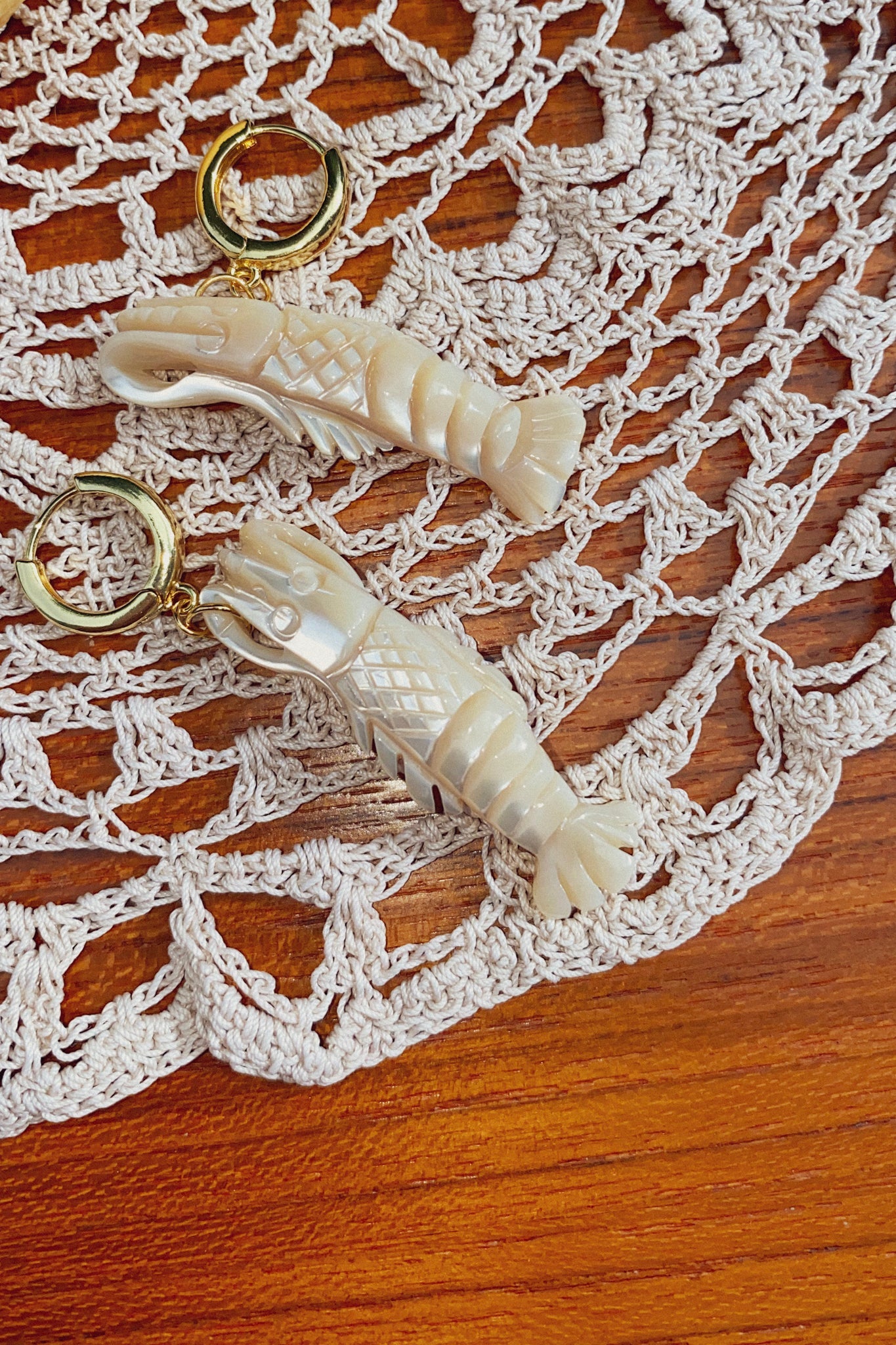 Prawn Earrings - blóma!blóma!Earrings