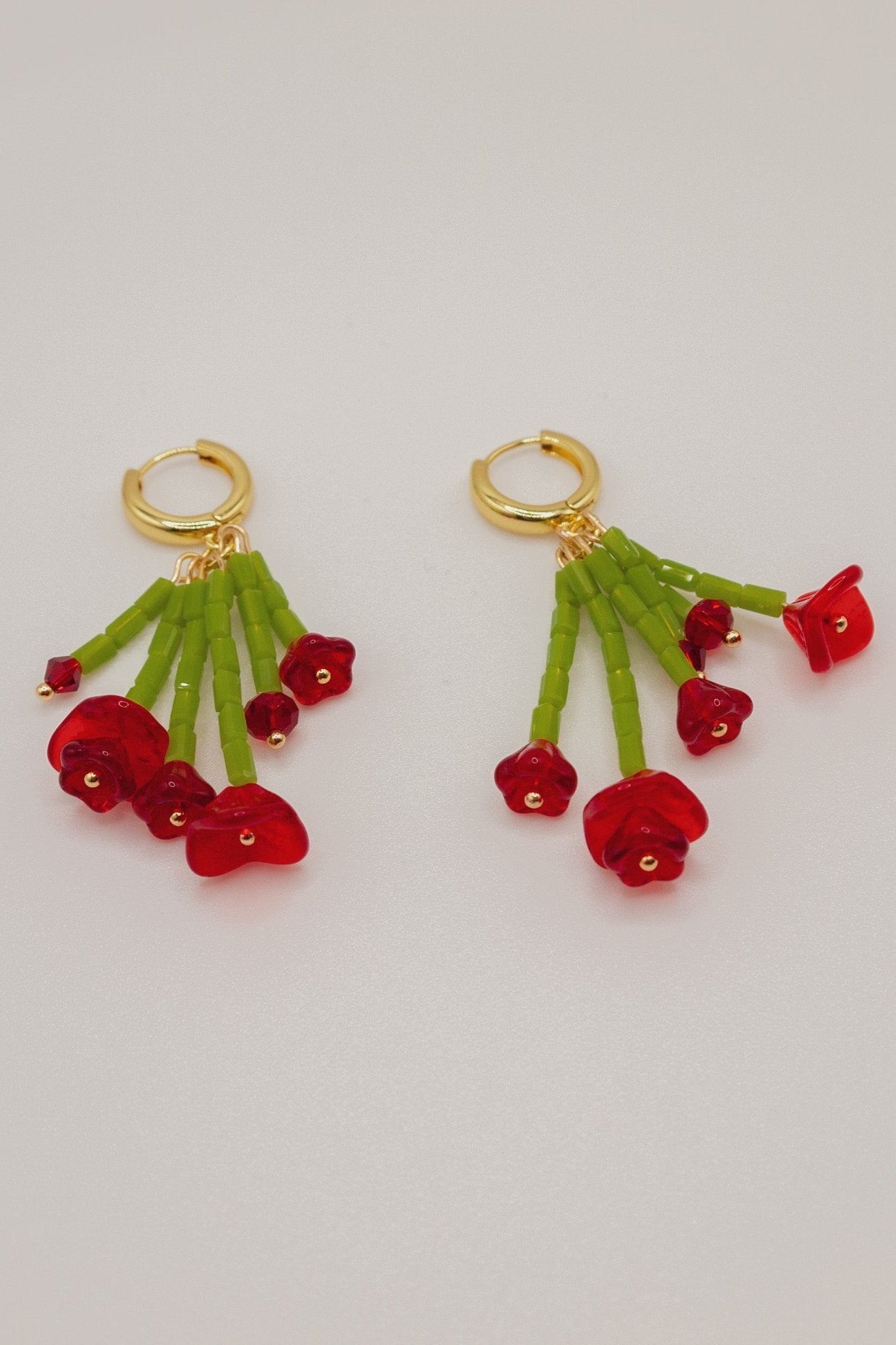 Rossa bouquet Mini Hoop Earrings - blóma!GoldblomashopEarringsGold